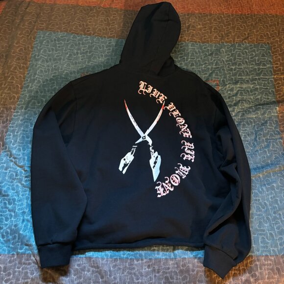 Vlone Friends - Slit Scissors Hoodie 'Black' - Picture 2 of 4